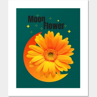 Moon Flower Posters and Art